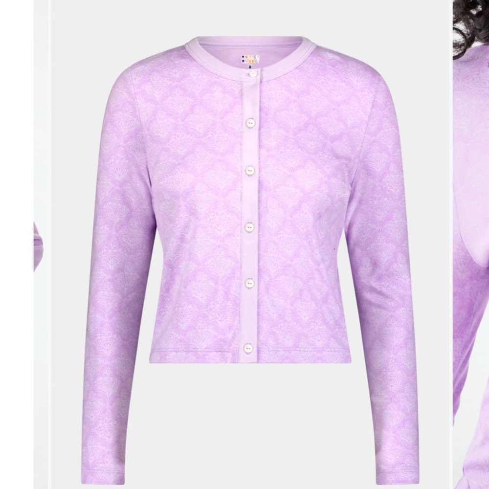Roller Rabbit Purple Jemina Nessa Cardigan